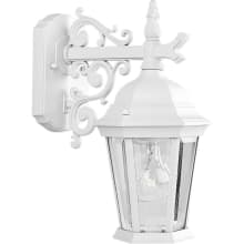 Welbourne 1 Light 13" Tall Outdoor Wall Sconce with Etched Glass Panels