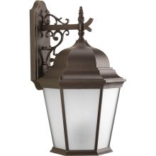 Welbourne 3 Light 22" Tall Outdoor Wall Sconce with Etched Glass Panels
