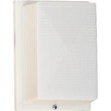 Hard-Nox Convertible Single Light 8" Tall Outdoor Wall Sconce / Flush Mount Ceiling Fixture with Polycarbonate Diffuser