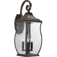Township 22" Tall 3 Light Outdoor Wall Sconce with Lantern Shade