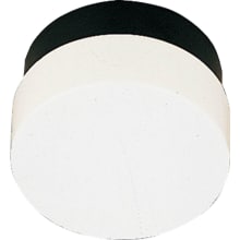 Hard-Nox 5-1/4" Wide Convertible Single Light Impact-Resistant Aluminum Outdoor Flush Mount Ceiling Fixture / Wall Sconce with White Polycarbonate Shade