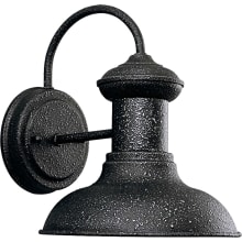 Brookside 1 Light Dark Sky Outdoor Wall Sconce with Metal Shade - 10" Tall