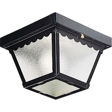 Ceiling Mount Series 7-1/2" Single-Light Outdoor Flush Mount Ceiling Fixture with Textured Glass Panels