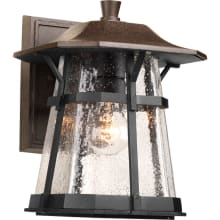 Derby 1 Light 11" Tall Outdoor Wall Sconce with Seeded Glass Shade
