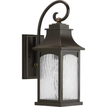 Maison 16" Tall Single Light Outdoor Wall Sconce with Water Glass Shade