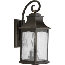 Maison 20" Tall 2 Light Outdoor Wall Sconce with Water Glass Shade