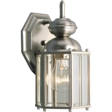 Brass Guard 1 Light Outdoor Wall Sconce with Beveled Glass Panels - 10" Tall