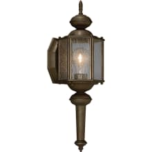 Roman Coach 1 Light 14" Tall Outdoor Wall Sconce with Clear Seeded Glass Panels