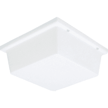 Hard-Nox 10-1/2" Convertible Single Light Impact-Resistant Outdoor Flush Mount Ceiling Fixture / Wall Sconce with White Polycarbonate Shade