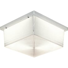 Hard-Nox 10-1/2" Convertible Single Light Impact-Resistant Outdoor Flush Mount Ceiling Fixture / Wall Sconce with White Polycarbonate Shade