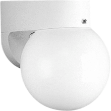 Non-Metallic 1 Light 7" Tall Outdoor Wall Sconce with White Acrylic Globe Diffuser