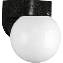 Non-Metallic 1 Light 7" Tall Outdoor Wall Sconce with White Acrylic Globe Diffuser