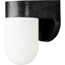 Polycarbonate 1 Light 7" Tall Outdoor Wall Sconce with White Acrylic Bullet Diffuser
