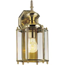 Brass Guard 1 Light Outdoor Wall Sconce with Beveled Glass Panels - 14" Tall