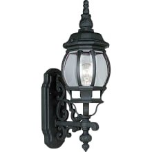 Onion 1 Light 21" Tall Outdoor Wall Sconce with Clear Beveled Glass Panels