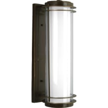 Penfield 2 Light 24" Tall Outdoor Wall Sconce with Dual Cylinder Glass Shades