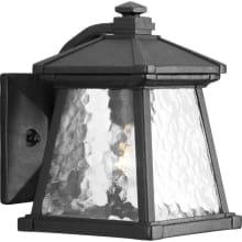 Mac 1 Light 9" Tall Outdoor Wall Sconce with Clear Water Glass Panels