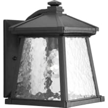 Mac 1 Light 12" Tall Outdoor Wall Sconce with Clear Water Glass Panels