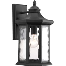 Edition 16" Tall Single Light Outdoor Wall Sconce with Water Glass Shade