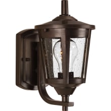 East Haven 1 Light 10" Tall Outdoor Wall Sconce with Seeded Glass Shade