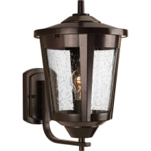 East Haven 1 Light 15" Tall Outdoor Wall Sconce with Seeded Glass Shade