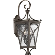 Cadence 2 Light 8" Wide Outdoor Wall Sconce with Clear Water Glass Panels