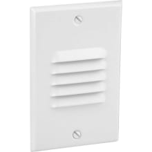 LED Indoor Step Light with Louvered Aluminum Faceplate - Vertical - 5" Tall