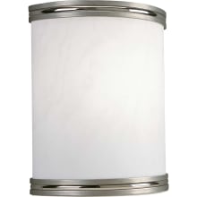 LED Wall Sconce with White Acrylic Diffuser - ADA Compliant - 9" Wide