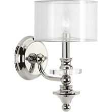 Marché Single Light 12-1/4" High Wall Sconce with Sheer Organza Shade