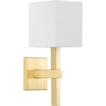 Metro Single Light 15-1/8" High Wall Sconce with A Linen Shade
