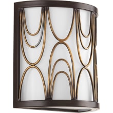 Cirrine 8" Tall Single Light Wall Sconce with Etched Glass Shade