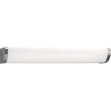 Linear Fluorescent Bath Series 24-1/2" Two-Light Energy Star Qualified Bath Bar with White Acrylic Diffuser and 120V-277V HPF Electronic Ballast