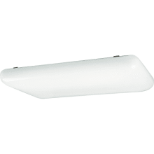 Modular Fluorescent Series Four-Light Energy Star Qualified Ceiling Fixture with Contoured White Acrylic Shade and 120V NPF Ballast
