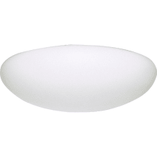 Round Clouds 16" Convertible Two Light Energy Efficient Flush Mount Ceiling Fixture / Wall Sconce with White Acrylic Cloud Diffuser and 120V HPF Electronic Ballast