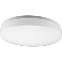 Round Clouds 14" Three-Light Energy Efficient Flush Mount Ceiling Fixture with White Acrylic Shade and 120V NPF Class P Ballast