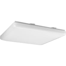 Acrylic Square Series 19" Two-Light Energy Efficient Fluorescent Flush Mount Ceiling Fixture / Wall Sconce with 120V NPF Ballast