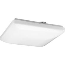 Acrylic Square Series 12-1/2" Two-Light Energy Efficient Fluorescent Flush Mount Ceiling Fixture / Wall Sconce with 120V NPF Ballast