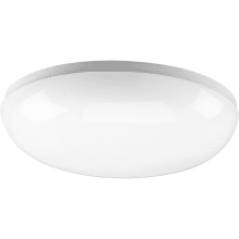 Round Clouds 14" Convertible Two Light Energy Efficient Flush Mount Ceiling Fixture / Wall Sconce with White Acrylic Shade and 120V NPF Class P Ballast