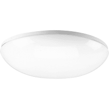 Round Clouds 18-1/8" Convertible Two Light Energy Efficient Flush Mount Ceiling Fixture / Wall Sconce with White Acrylic Shade and 120V NPF Class P Ballast