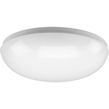 Round Clouds 10-7/8" Convertible Single Light Energy Efficient Flush Mount Ceiling Fixture / Wall Sconce with White Acrylic Shade and 120V NPF Class P Ballast