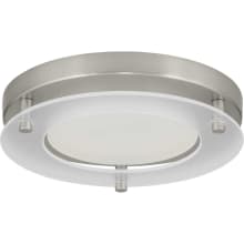 LED Flush Mount Light 7-1/4" Wide Integrated LED Flush Mount Ceiling Fixture with White Polycarbonate Lens