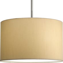 Markor Drum Shade with Beige Silken Fabric for Use with P5198 Single-Light or P5199 Three-Light Stems - 16" Wide