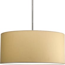 Markor Drum Shade with Beige Silken Fabric for Use with P5198 Single-Light or P5199 Three-Light Stems - 22" Wide