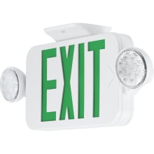Green LED Exit Sign with Flood Lights and Remote Capacity