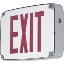 Double Sided Red LED Exit Sign for End, Ceiling, or Wall Mounting
