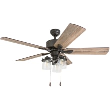 River Run 52" 5 Blade Indoor Ceiling Fan with Light Kit Included