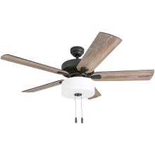 Canoe Ridge 52" 5 Blade Indoor Ceiling Fan with Light Kit Included