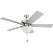 Fischer 52" 5 Blade Indoor Ceiling Fan with Light Kit Included