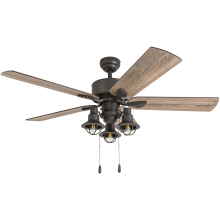 Sivan 52" 5 Blade Indoor Ceiling Fan with Light Kit Included