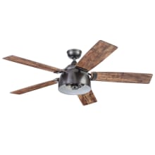 Octavia 52" 5 Blade Indoor LED Ceiling Fan with Remote Control
